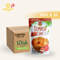 [CARTON] WOH Tempeh Chips Spicy Chilli 100G X 20 (PACKET) - ABSOLUTE MART[CARTON] WOH Tempeh Chips Spicy Chilli 100G X 20 (PACKET)Puffed Snacks