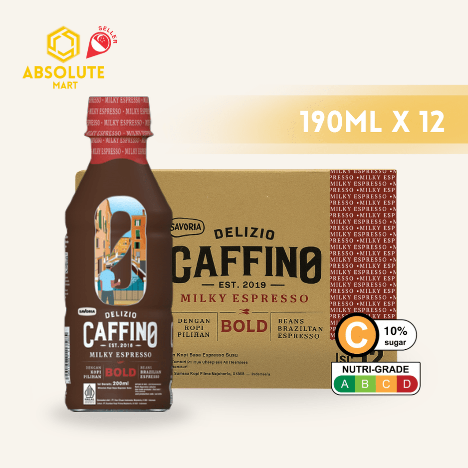 DELIZIO CAFFINO Milky Espresso 190ML X 12 (BOTTLE) - ABSOLUTE MARTDELIZIO CAFFINO Milky Espresso 190ML X 12 (BOTTLE)Ready To Drink Coffee