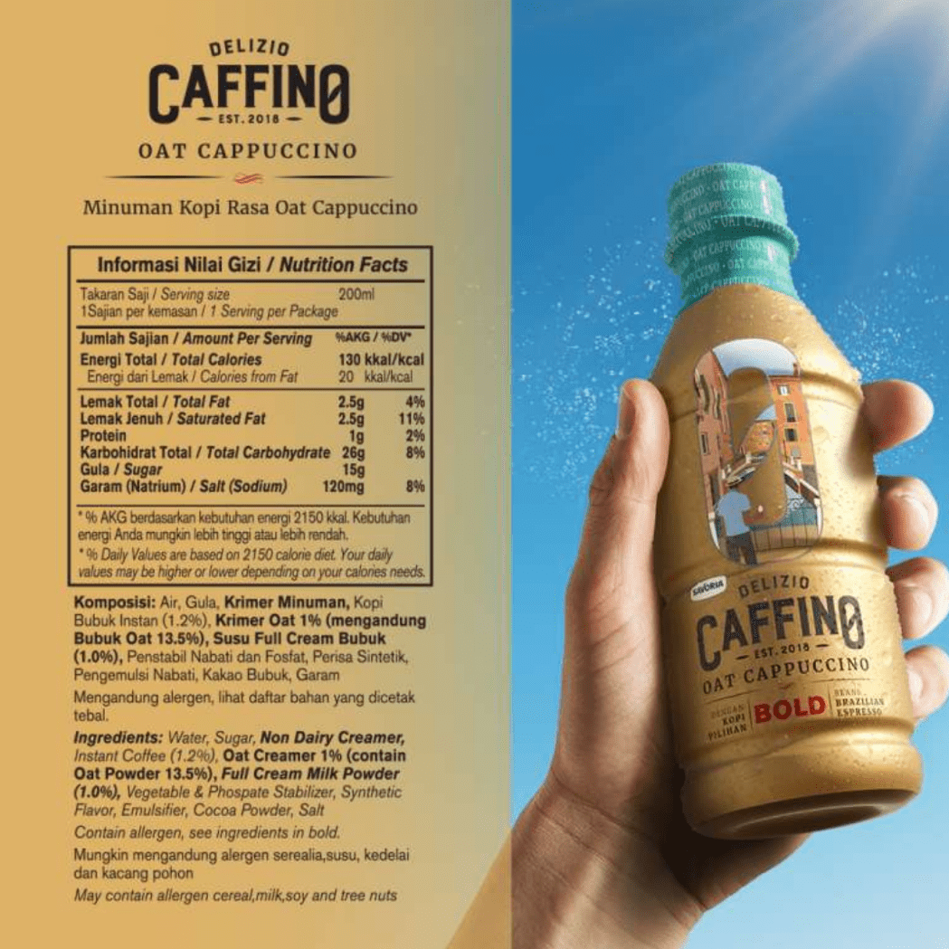 DELIZIO CAFFINO OAT CAPPUCINO 190ML X 12 (BOTTLE) - ABSOLUTE MARTDELIZIO CAFFINO OAT CAPPUCINO 190ML X 12 (BOTTLE)Ready To Drink Coffee