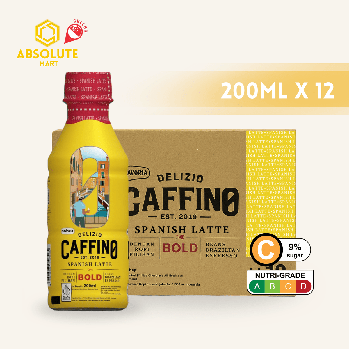DELIZIO CAFFINO Spanish Latte 200ML X 12 (BOTTLE) - ABSOLUTE MARTDELIZIO CAFFINO Spanish Latte 200ML X 12 (BOTTLE)Ready To Drink Coffee