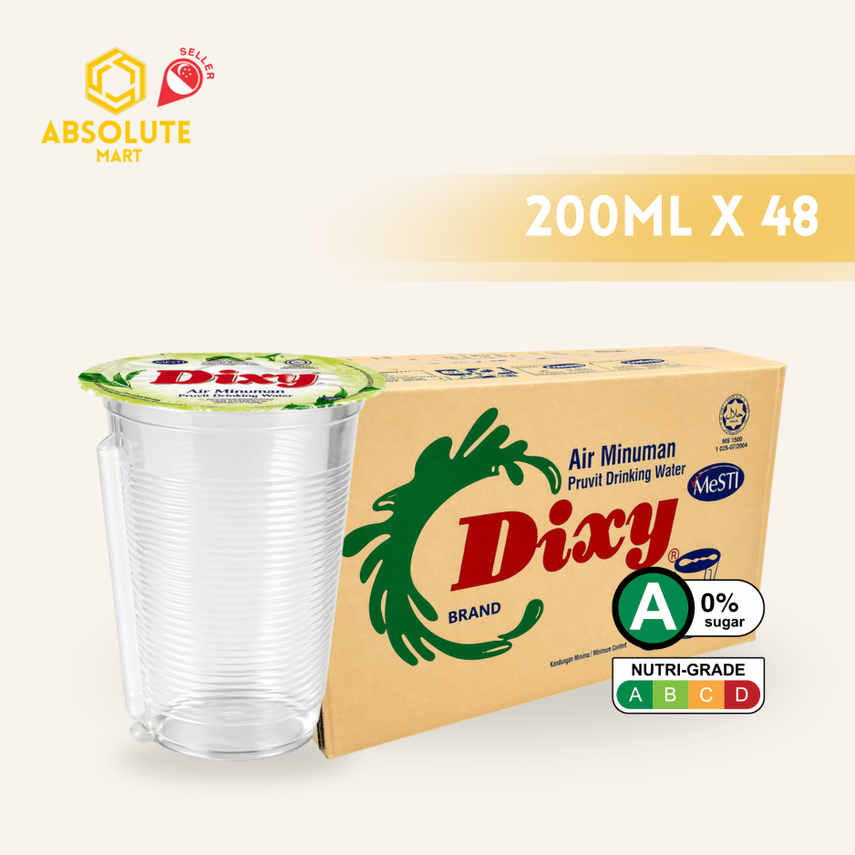 DIXY Pure Drinking Water 200ML X 48 (CUP with STRAW) - ABSOLUTE MARTDIXY Pure Drinking Water 200ML X 48 (CUP with STRAW)Still Water