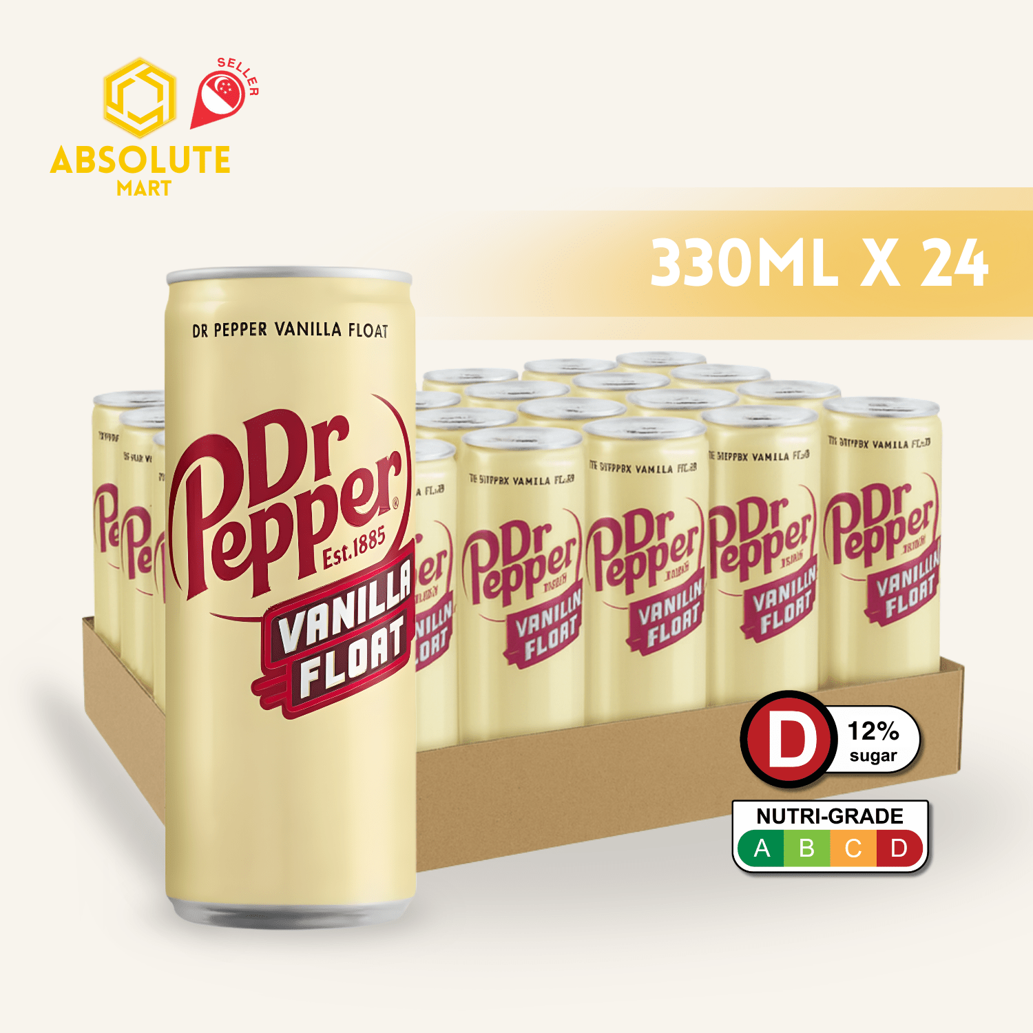 DR PEPPER Vanilla 330ML X 24 (CAN) - ABSOLUTE MARTDR PEPPER Vanilla 330ML X 24 (CAN)Cola & Classic Sodas