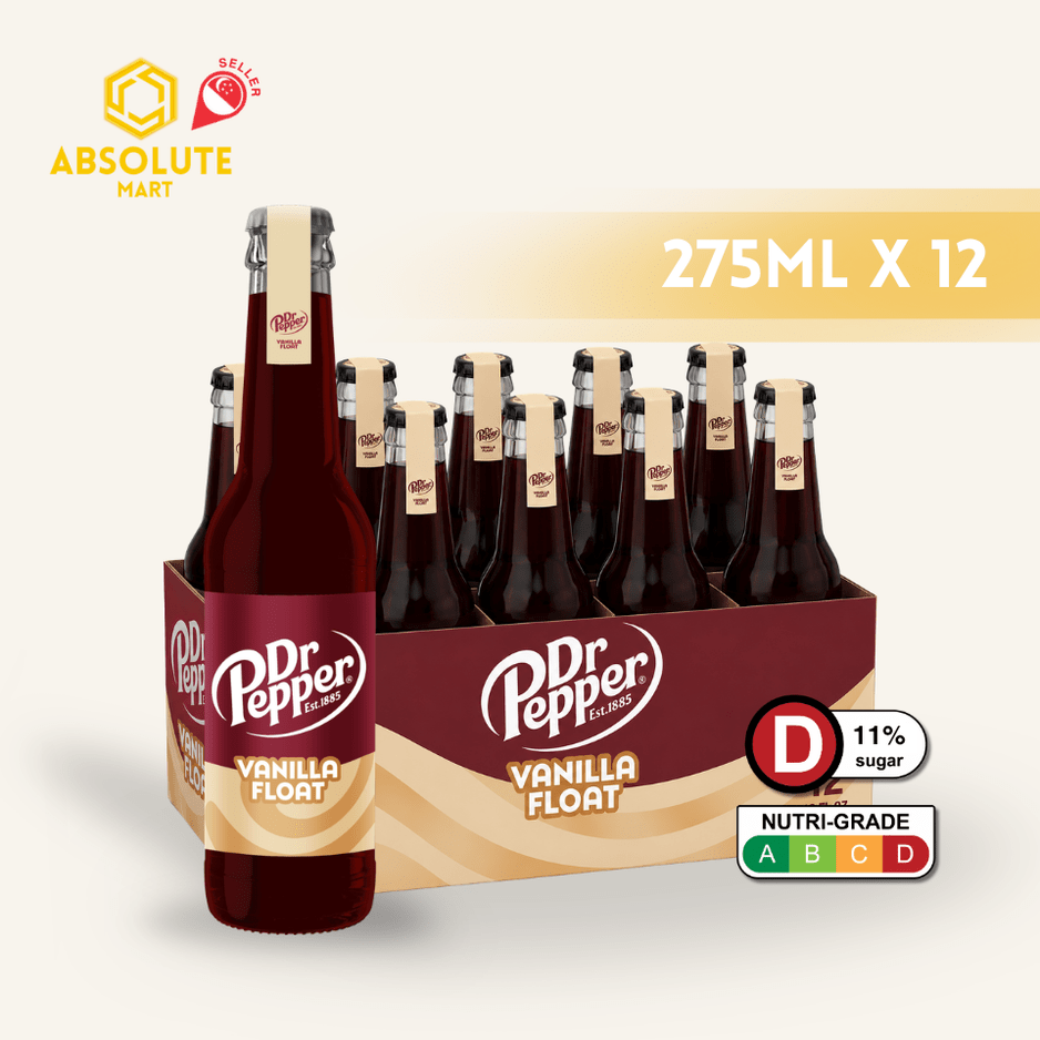 DR PEPPER Vanilla Float 275ML X 12 (GLASS) - ABSOLUTE MARTDR PEPPER Vanilla Float 275ML X 12 (GLASS)Cola & Classic Sodas
