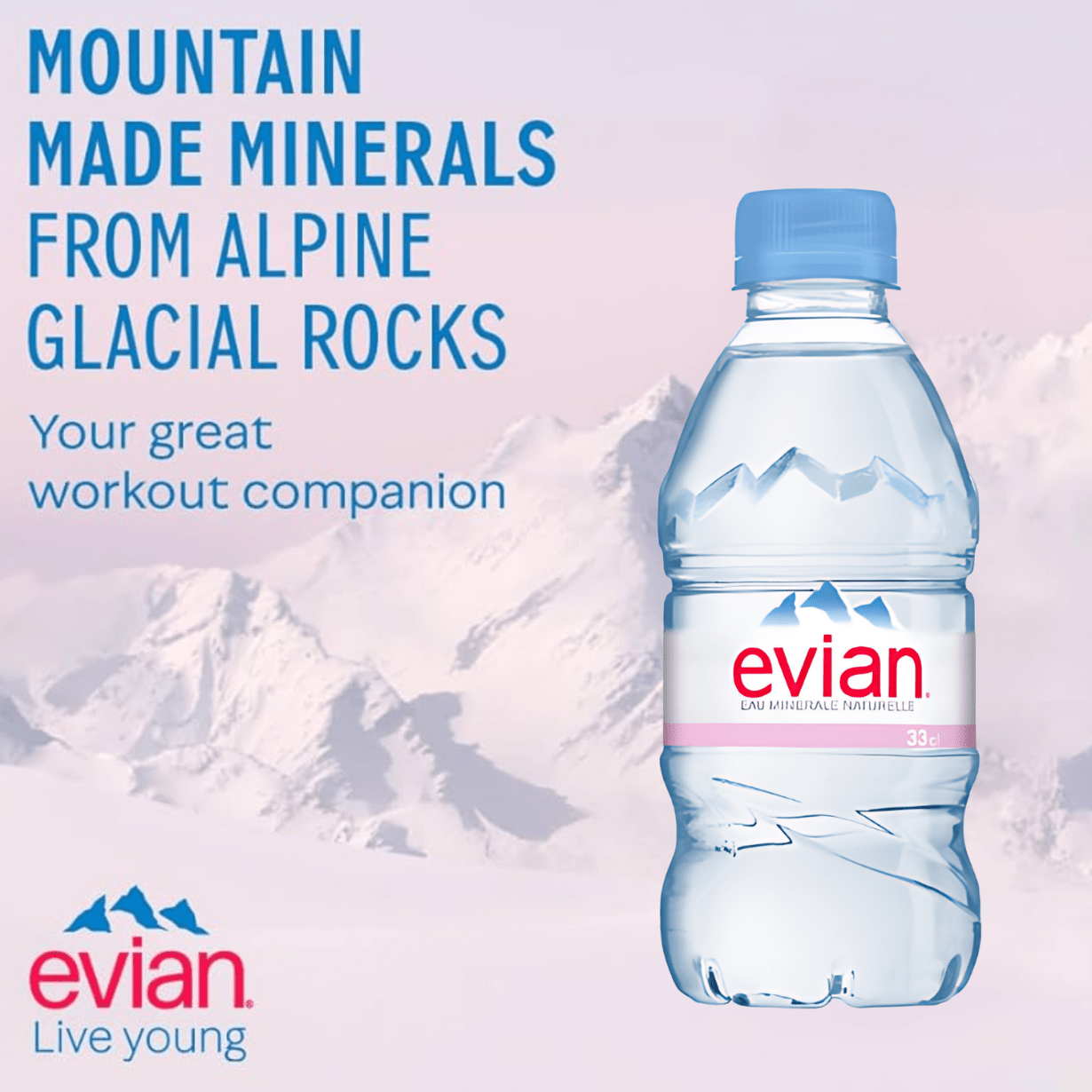 EVIAN Mineral Water 330ML X 24 (BOTTLE) - ABSOLUTE MARTEVIAN Mineral Water 330ML X 24 (BOTTLE)Still Water