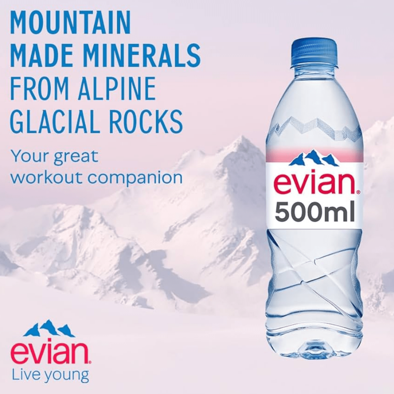 EVIAN Mineral Water 500ML X 24 (BOTTLES) - ABSOLUTE MARTEVIAN Mineral Water 500ML X 24 (BOTTLES)Still Water