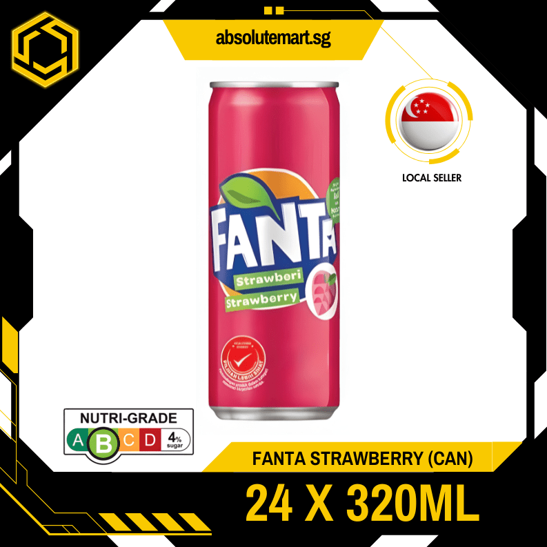 FANTA Strawberry 320ML X 24 (CAN) - ABSOLUTE MARTFANTA Strawberry 320ML X 24 (CAN)
