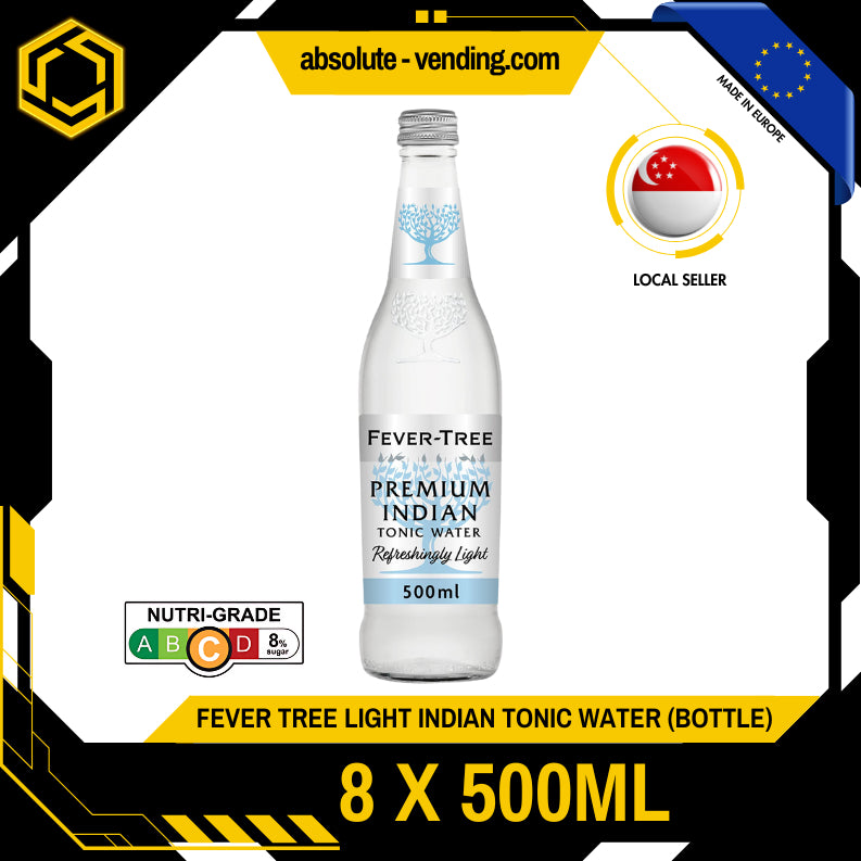 FEVER TREE Premium Light Mediterranean Tonic Water 500ML X 8 (GLASS)