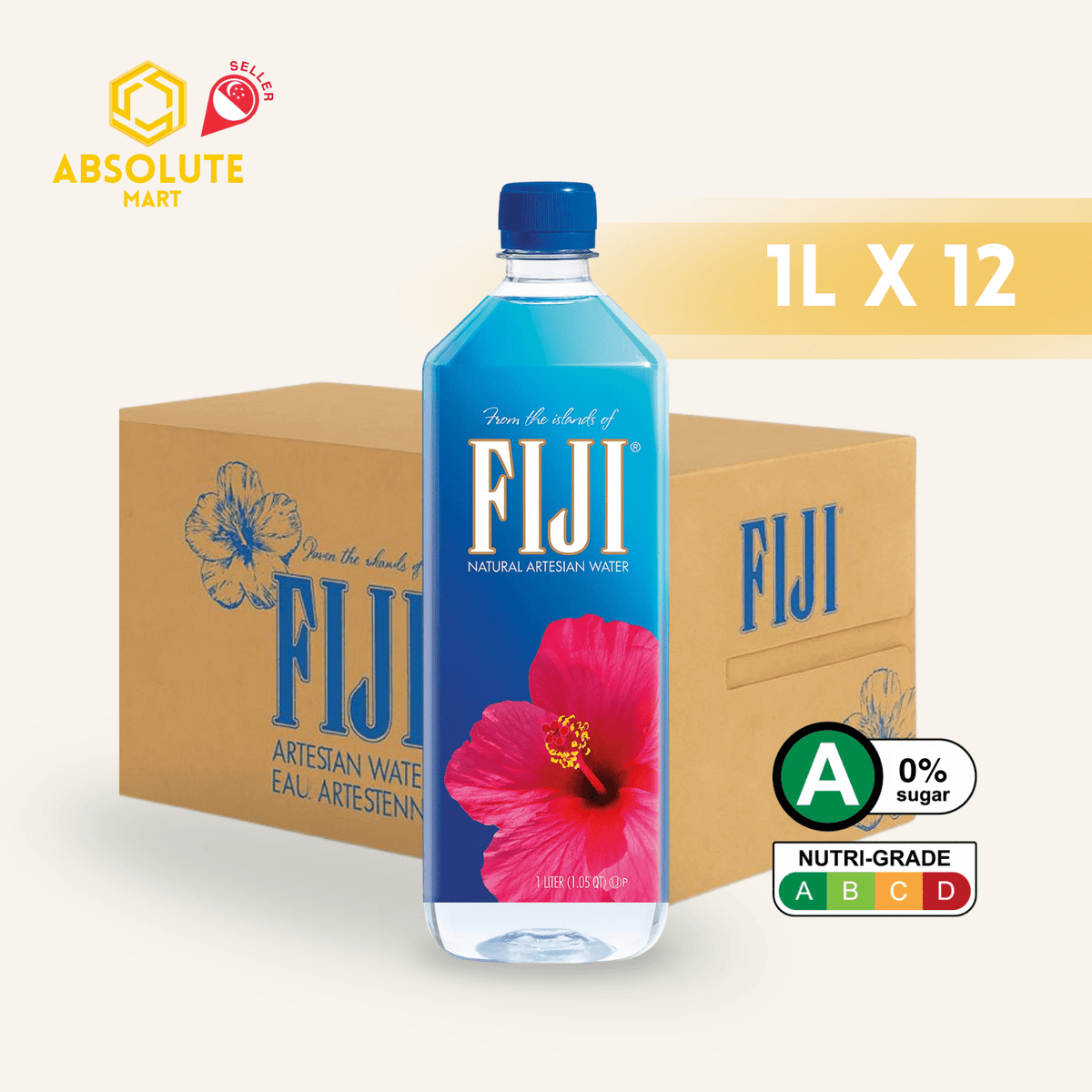 Fiji Natural Artesian Water 1L X 12 (BOTTLE) - ABSOLUTE MARTFiji Natural Artesian Water 1L X 12 (BOTTLE)Still Water