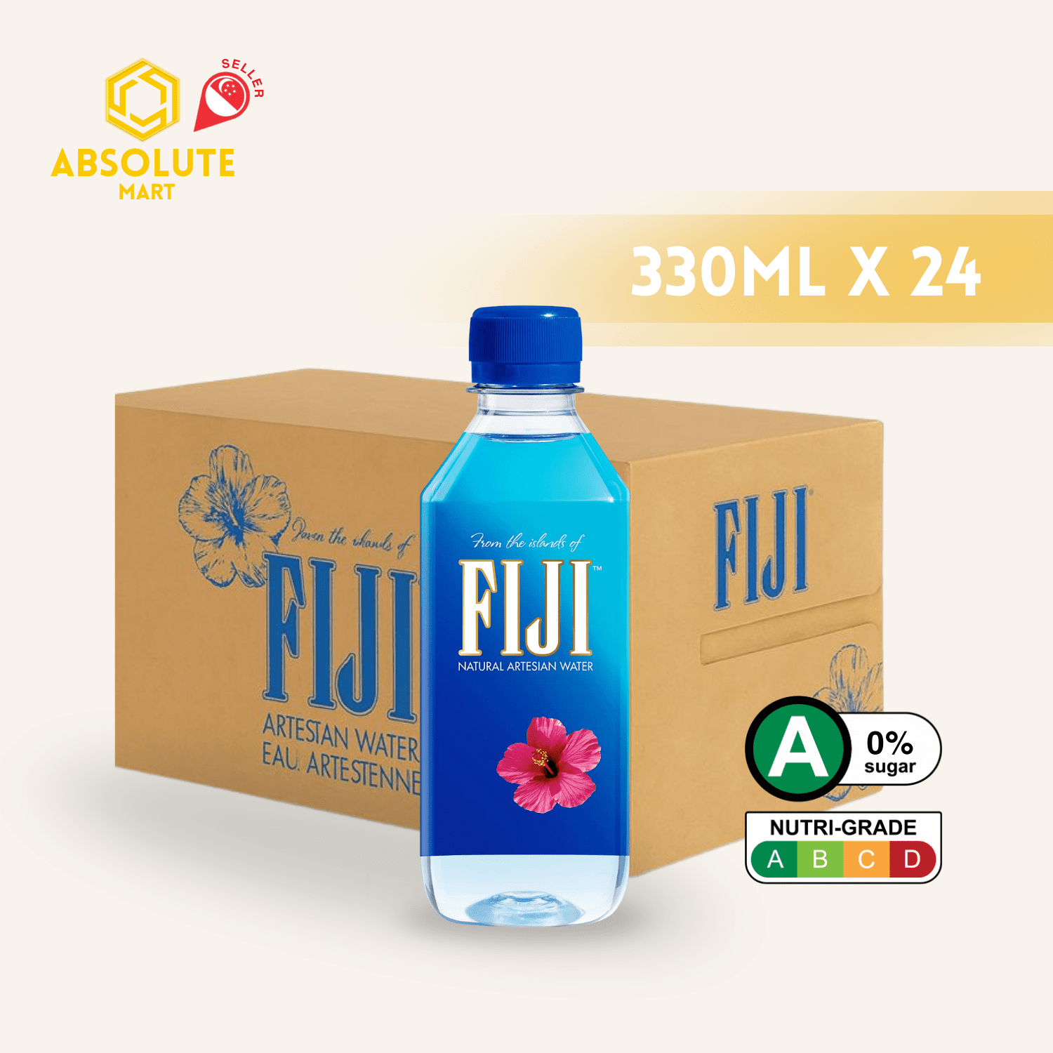Fiji Natural Artesian Water 330ML X 24 (BOTTLES) - ABSOLUTE MARTFiji Natural Artesian Water 330ML X 24 (BOTTLES)Still Water