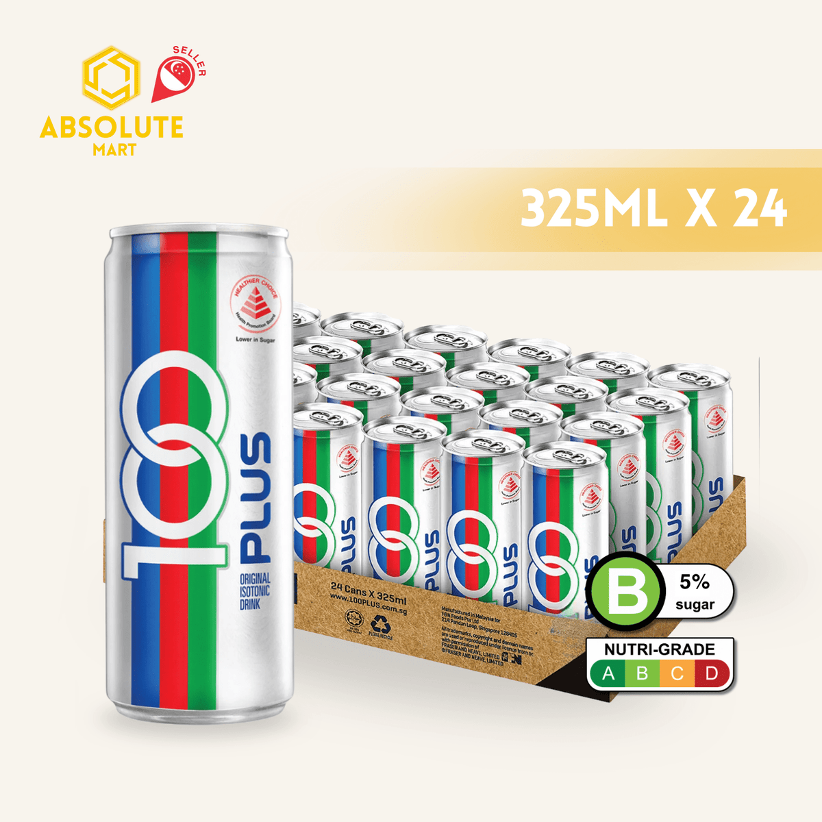 F&N 100 Plus 325ML X 24 (CAN) - ABSOLUTE MARTF&N 100 Plus 325ML X 24 (CAN)Isotonic Drinks