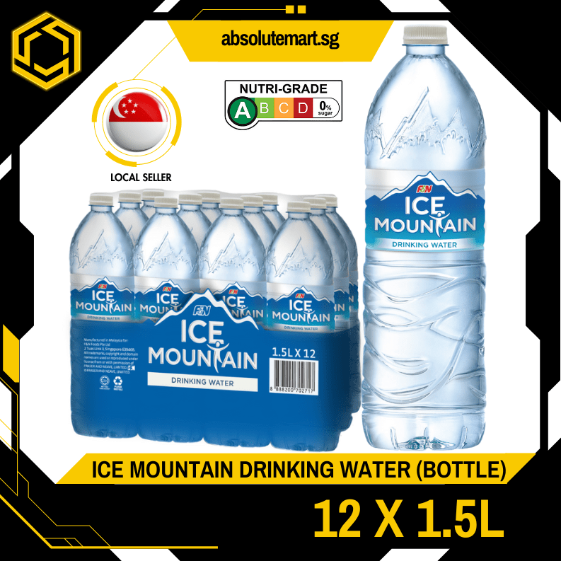 F&N Ice Mountain [BLUE] Pure Drinking Water 1.5L X 12 (BOTTLE) - ABSOLUTE MARTF&N Ice Mountain [BLUE] Pure Drinking Water 1.5L X 12 (BOTTLE)