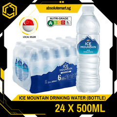 F&N Ice Mountain [WHITE] Pure Drinking Water 500ML X 24 (BOTTLE) - ABSOLUTE MARTF&N Ice Mountain [WHITE] Pure Drinking Water 500ML X 24 (BOTTLE)