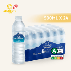 F&N Ice Mountain [WHITE] Pure Drinking Water 500ML X 24 (BOTTLE) - ABSOLUTE MARTF&N Ice Mountain [WHITE] Pure Drinking Water 500ML X 24 (BOTTLE)Still Water