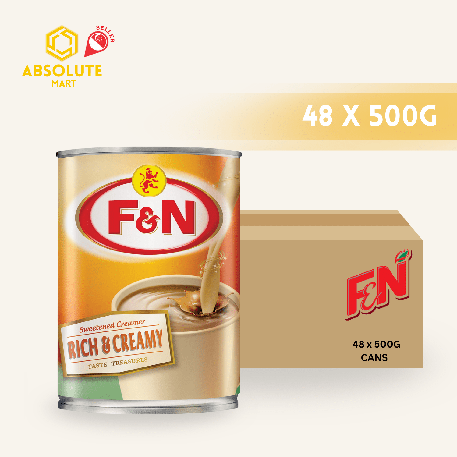 F&N Sweetened Creamer 500G X 48 (CAN) - ABSOLUTE MARTF&N Sweetened Creamer 500G X 48 (CAN)Creamers & Sweetners