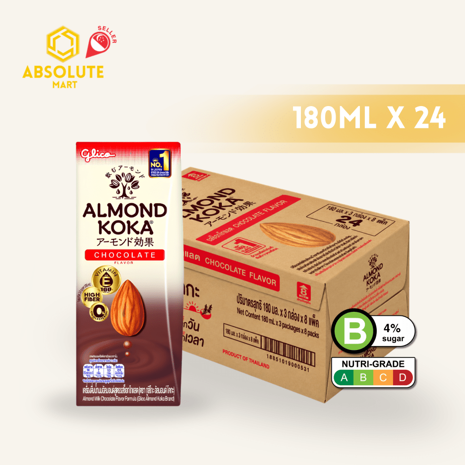 GLICO Almond Koka Milk Chocolate 180ML X 24 (TETRA) - ABSOLUTE MARTGLICO Almond Koka Milk Chocolate 180ML X 24 (TETRA)Dairy Milk