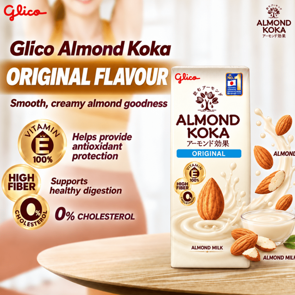 GLICO Almond Koka Milk Original 180ML X 24 (TETRA) - ABSOLUTE MARTGLICO Almond Koka Milk Original 180ML X 24 (TETRA)Dairy Milk