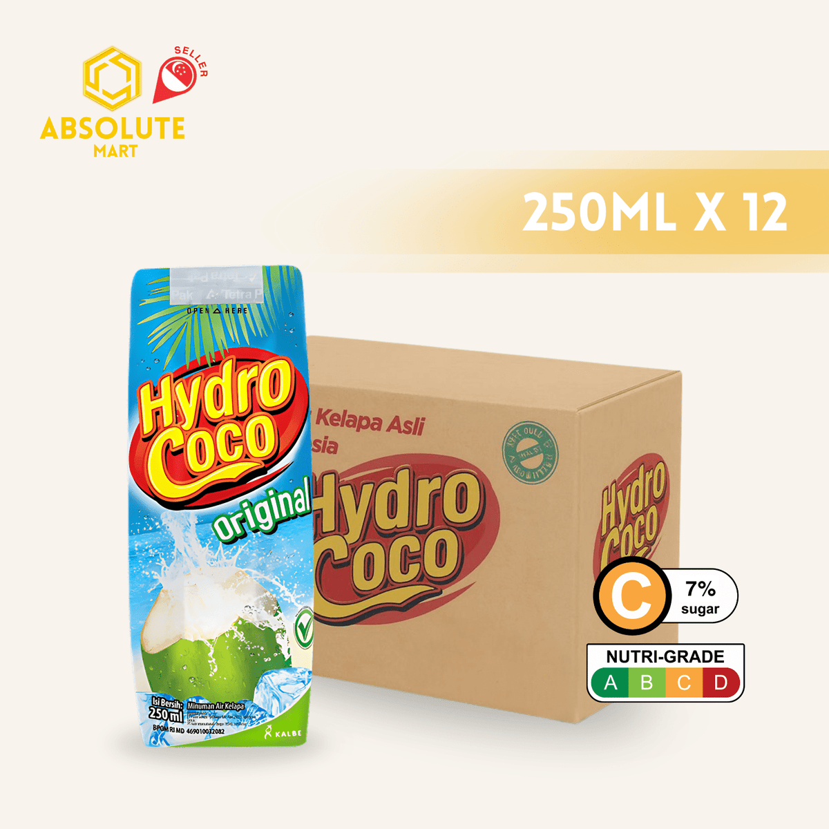 HYDROCOCO Coconut Water 250ML X 24 (TETRA) - ABSOLUTE MARTHYDROCOCO Coconut Water 250ML X 24 (TETRA)Coconut Water