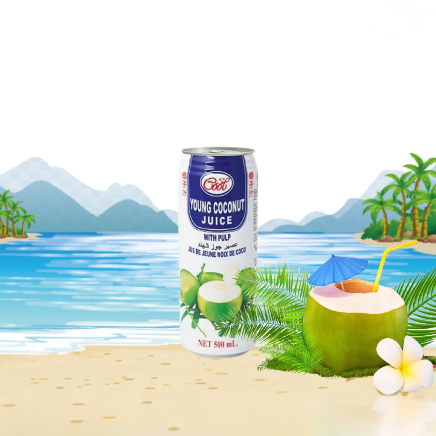 ICE COOL Coconut 500ML X 24 (CAN) - ABSOLUTE MARTICE COOL Coconut 500ML X 24 (CAN)Coconut Water