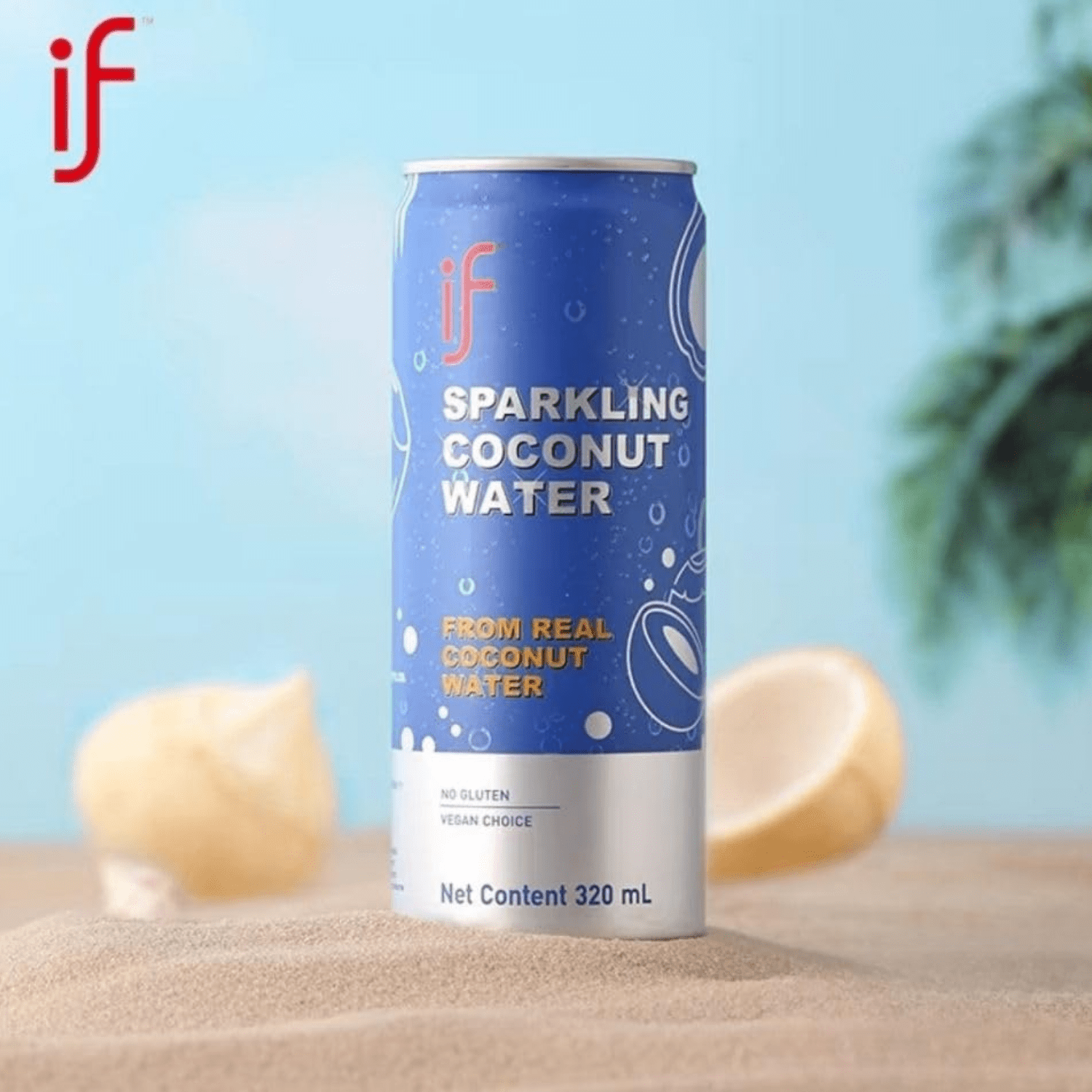 IF Sparkling Coconut Water 330ML X 24 (CAN) - ABSOLUTE MARTIF Sparkling Coconut Water 330ML X 24 (CAN)Coconut Water