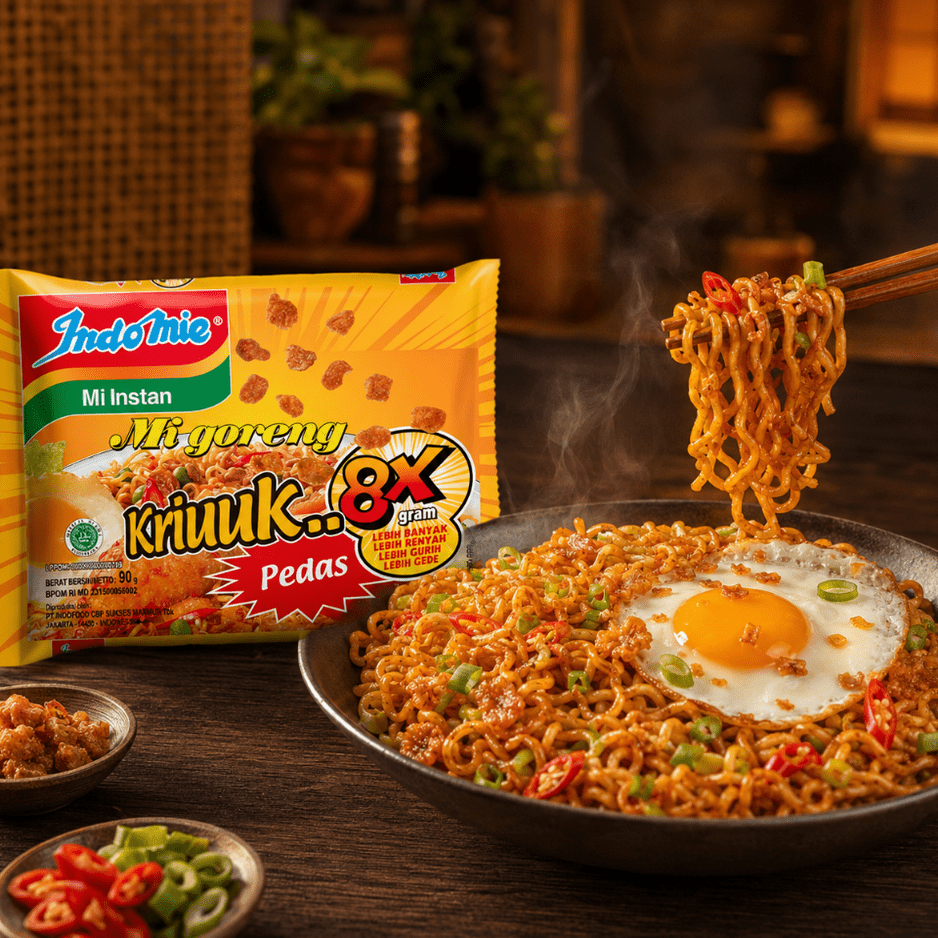 INDOMIE Goreng Pedas Kriuuk 75G X 40 (PACKETS) - ABSOLUTE MARTINDOMIE Goreng Pedas Kriuuk 75G X 40 (PACKETS)Instant Noodles