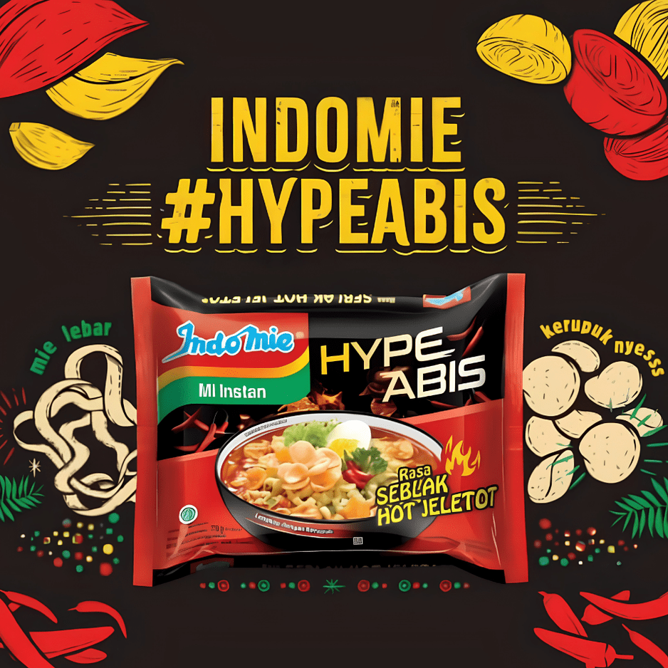 INDOMIE Hype Abis Rasa Seblak Hot Jeletot 75G X 40 (PACKETS) - ABSOLUTE MARTINDOMIE Hype Abis Rasa Seblak Hot Jeletot 75G X 40 (PACKETS)Instant Noodles
