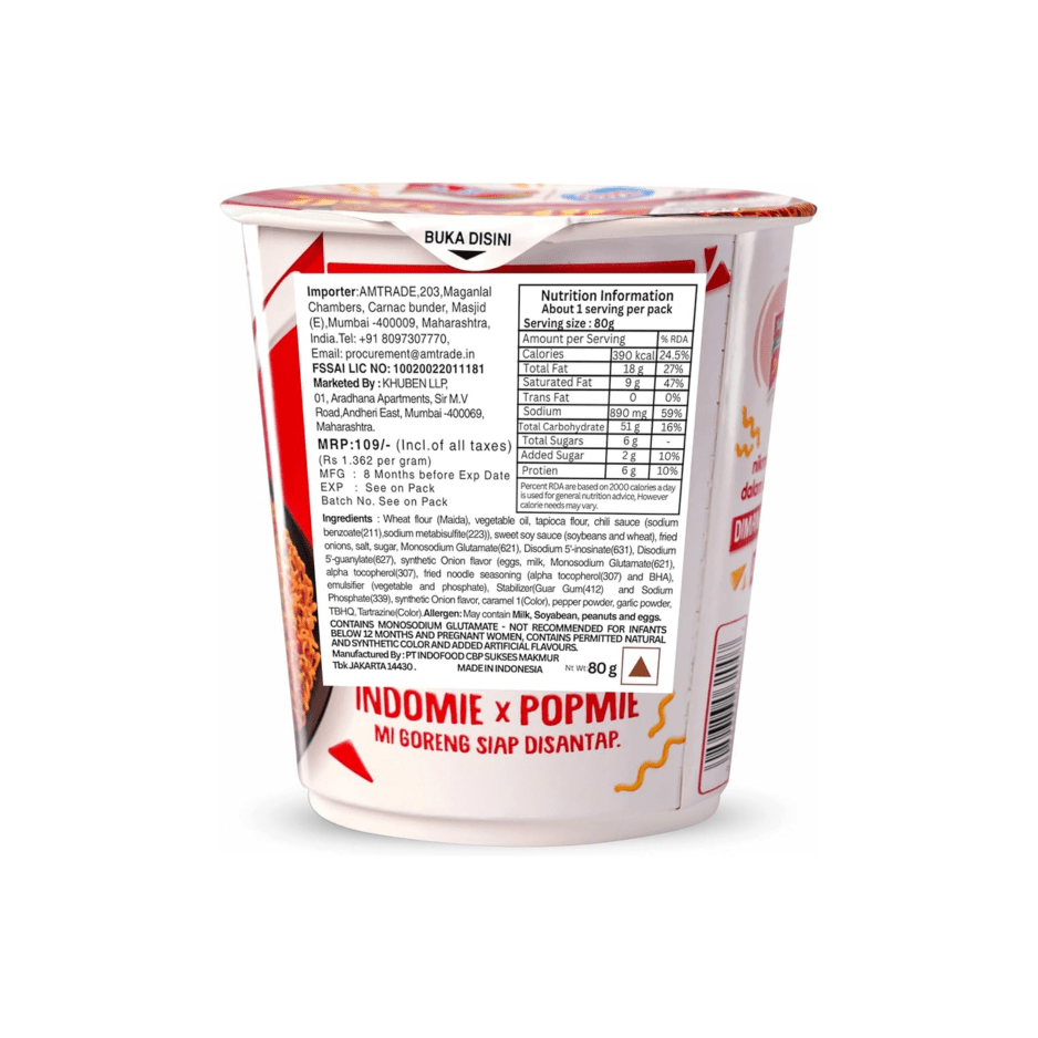 INDOMIE Pop Mie MEE Goreng 80G X 12 (CUP) - ABSOLUTE MARTINDOMIE Pop Mie MEE Goreng 80G X 12 (CUP)Instant Noodles