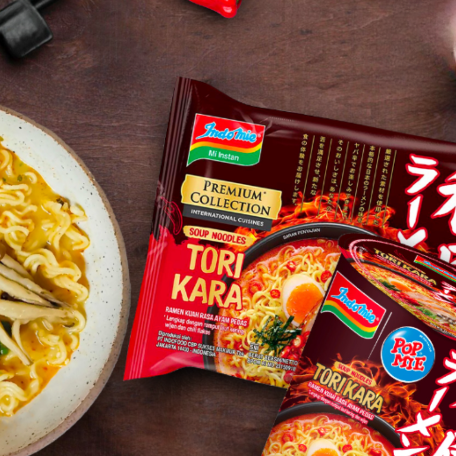 INDOMIE PREMIUM Pop Mie Tori Kara 70G X 12 (CUP) - ABSOLUTE MARTINDOMIE PREMIUM Pop Mie Tori Kara 70G X 12 (CUP)Instant Noodles