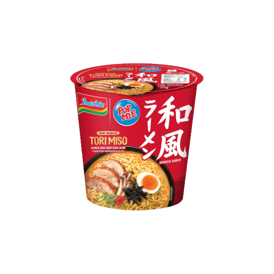 INDOMIE PREMIUM Pop Mie Tori Miso 70G X 12 (CUP) - ABSOLUTE MARTINDOMIE PREMIUM Pop Mie Tori Miso 70G X 12 (CUP)Instant Noodles