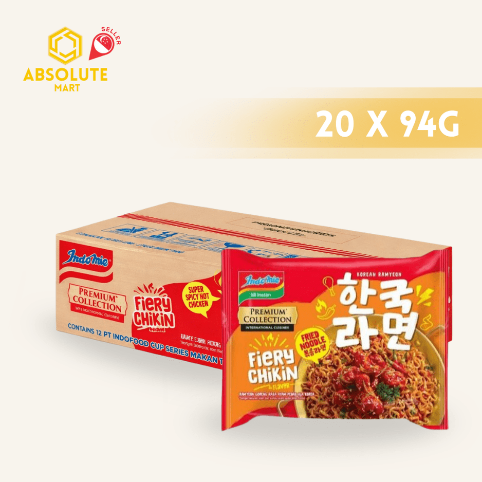 INDOMIE PREMIUM Ramen Fiery Chicken 94G X 20 PACKETS) - ABSOLUTE MARTINDOMIE PREMIUM Ramen Fiery Chicken 94G X 20 PACKETS)Instant Noodles