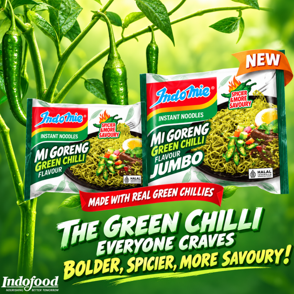 [JUMBO] INDOMIE Mee Goreng Green Chilli 129G X 20 (PACKETS) - ABSOLUTE MART[JUMBO] INDOMIE Mee Goreng Green Chilli 129G X 20 (PACKETS)Instant Noodles