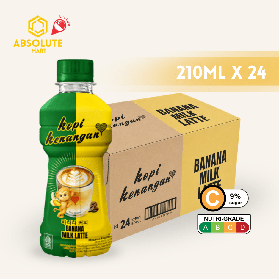 KOPI KENANGAN Banana Milk Latte 210ML X 24 (BOTTLE) - ABSOLUTE MARTKOPI KENANGAN Banana Milk Latte 210ML X 24 (BOTTLE)Ready To Drink Coffee