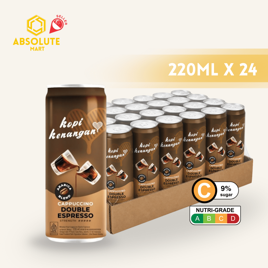 KOPI KENANGAN Cappuccino Double Espresso 220ML X 24 (CAN) - ABSOLUTE MARTKOPI KENANGAN Cappuccino Double Espresso 220ML X 24 (CAN)Ready To Drink Coffee