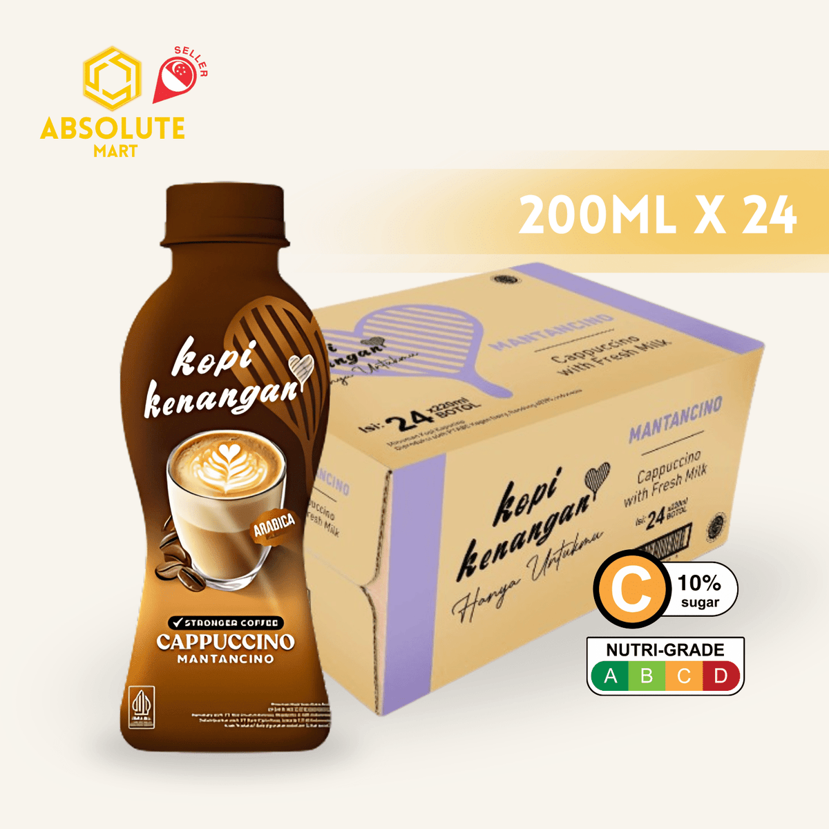 KOPI KENANGAN Mantancino 220ML X 24 (BOTTLE) - ABSOLUTE MARTKOPI KENANGAN Mantancino 220ML X 24 (BOTTLE)Ready To Drink Coffee