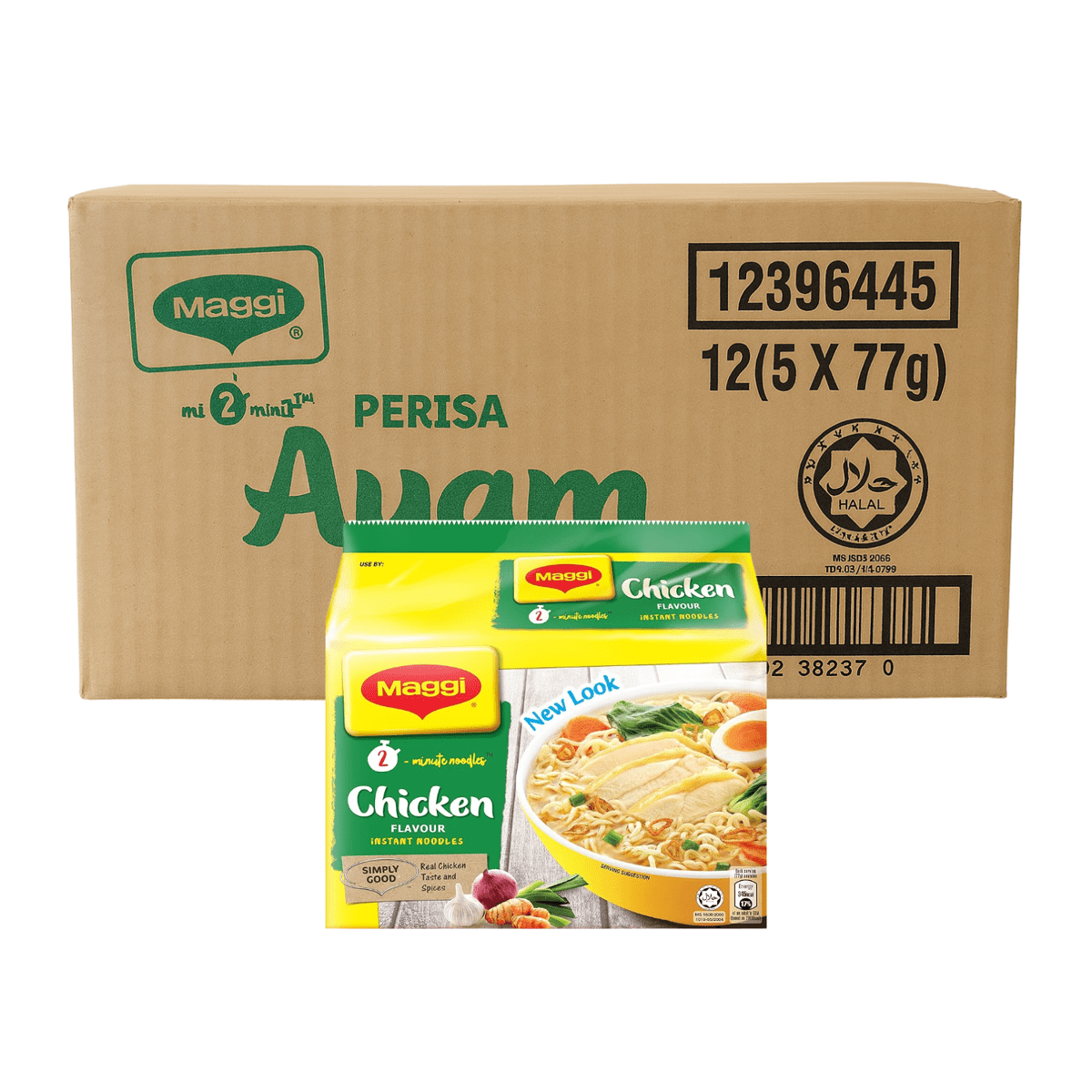 MAGGI Noodles Chicken Flavour 12 X 5 X 77G (60 PACKETS) - ABSOLUTE MARTMAGGI Noodles Chicken Flavour 12 X 5 X 77G (60 PACKETS)Instant Noodles