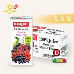 MARIGOLD 100% Berries Mixed Fruit Juice 1L X 12 (TETRA) - ABSOLUTE MARTMARIGOLD 100% Berries Mixed Fruit Juice 1L X 12 (TETRA)Juices