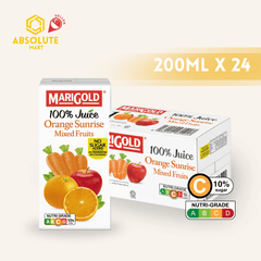 MARIGOLD 100% Orange Sunrise Mixed Fruit Juice 200ML X 24 (TETRA) - ABSOLUTE MARTMARIGOLD 100% Orange Sunrise Mixed Fruit Juice 200ML X 24 (TETRA)Juices