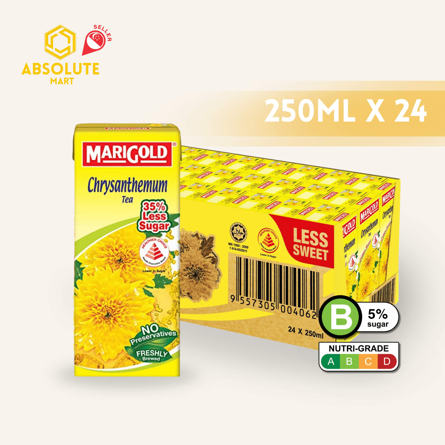 MARIGOLD Asian Drink Chrysanthemum Tea 250ML X 24 (TETRA) - ABSOLUTE MARTMARIGOLD Asian Drink Chrysanthemum Tea 250ML X 24 (TETRA)Flavoured & Milk Tea