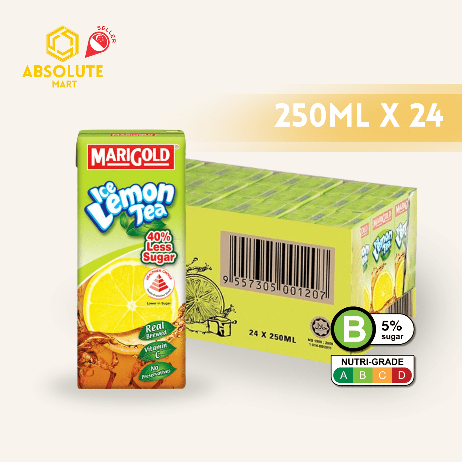 MARIGOLD Asian Drink Lemon Tea 250ML X 24 (TETRA) - ABSOLUTE MARTMARIGOLD Asian Drink Lemon Tea 250ML X 24 (TETRA)Flavoured & Milk Tea