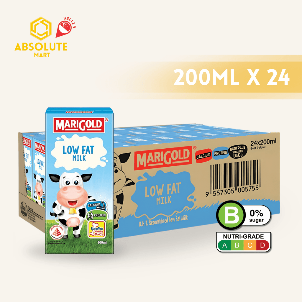 MARIGOLD UHT Low Fat Milk 200ML X 24 (TETRA) – ABSOLUTE MART
