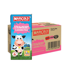 MARIGOLD UHT Strawberry Milk 1L X 12 (TETRA) - ABSOLUTE MARTMARIGOLD UHT Strawberry Milk 1L X 12 (TETRA)Dairy Milk