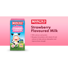 MARIGOLD UHT Strawberry Milk 1L X 12 (TETRA) - ABSOLUTE MARTMARIGOLD UHT Strawberry Milk 1L X 12 (TETRA)Dairy Milk