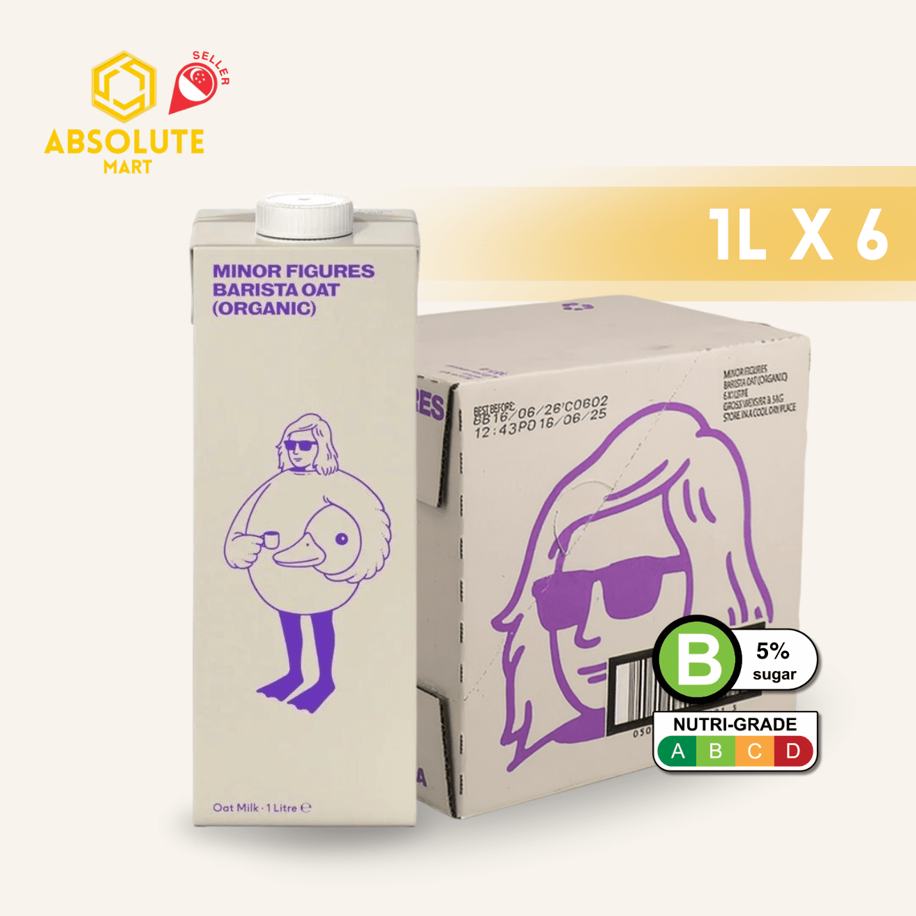MINOR FIGURES Organic Oat Milk 1L X 6 (TETRA) - ABSOLUTE MARTMINOR FIGURES Organic Oat Milk 1L X 6 (TETRA)Oat Milk