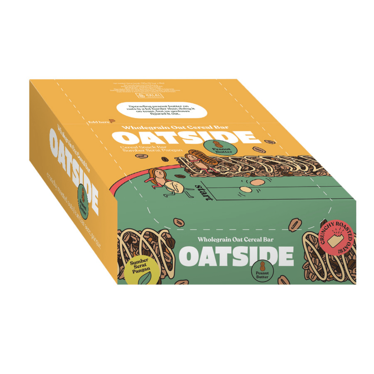 [MIX PACK] OATSIDE Peanut Butter + OATSIDE Chocolate Wholegrain Oat Cereal Bars 2 Pack X 12 X 18G - ABSOLUTE MART[MIX PACK] OATSIDE Peanut Butter + OATSIDE Chocolate Wholegrain Oat Cereal Bars 2 Pack X 12 X 18GCereal & Snacks Bars