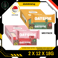 [MIX PACK] OATSIDE Peanut Butter + OATSIDE Strawberry Wholegrain Oat Cereal Bars 2 Pack X 12 X 18G - ABSOLUTE MART[MIX PACK] OATSIDE Peanut Butter + OATSIDE Strawberry Wholegrain Oat Cereal Bars 2 Pack X 12 X 18G