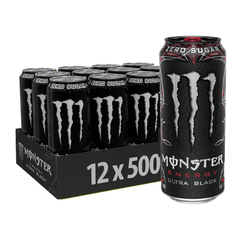 MONSTER Energy Ultra Black 500ML X 12 (CAN) - ABSOLUTE MARTMONSTER Energy Ultra Black 500ML X 12 (CAN)Energy Drinks