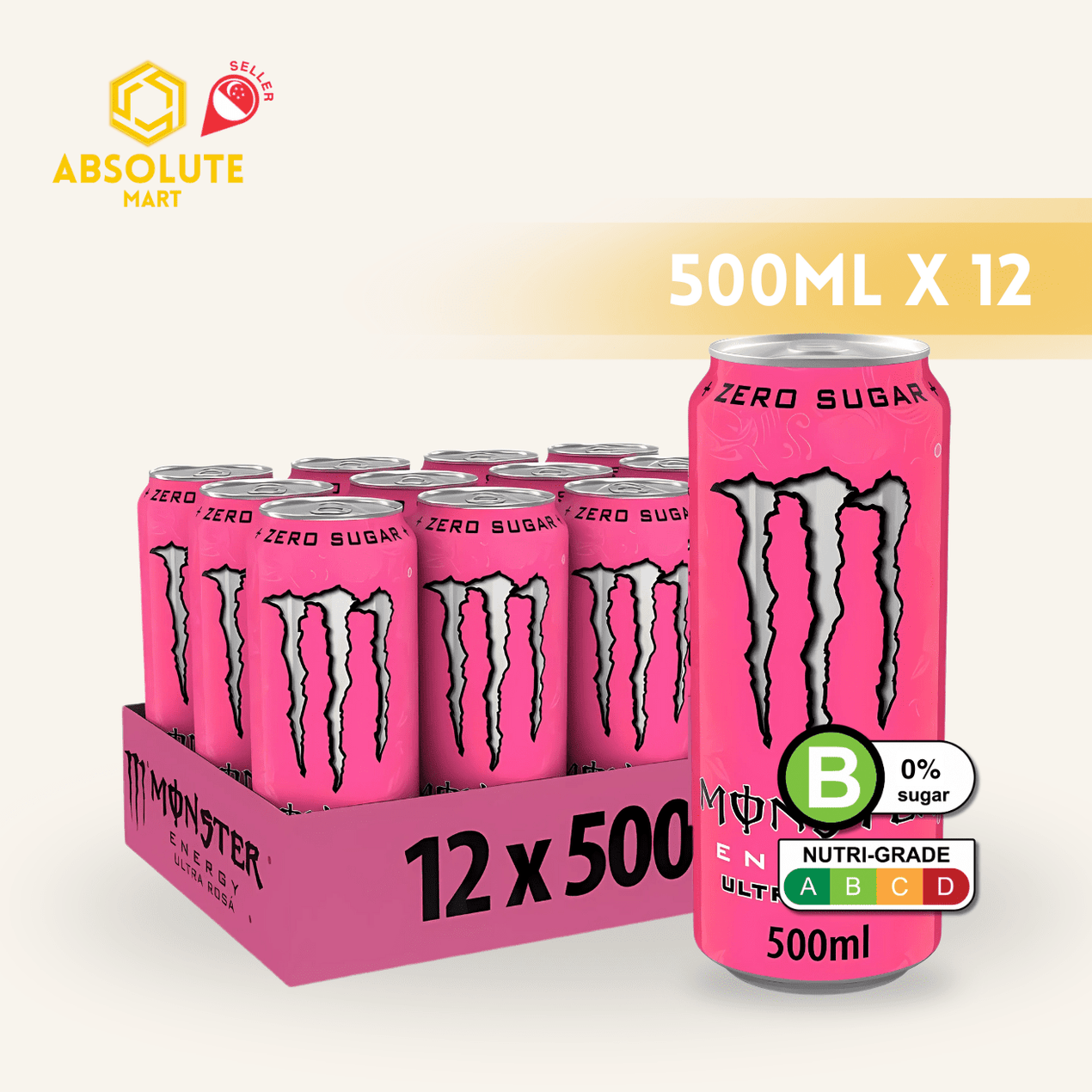 pink monsters drink MONSTER ENERGY Ultra Pink Rosa 500ML X 12 (CAN) – ABSOLUTE MART