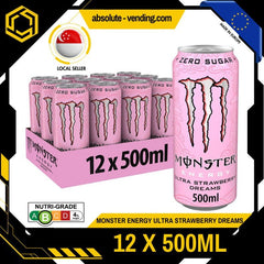 MONSTER ENERGY Ultra Strawberry Dreams 500ML X 12 (CAN) - ABSOLUTE MARTMONSTER ENERGY Ultra Strawberry Dreams 500ML X 12 (CAN)