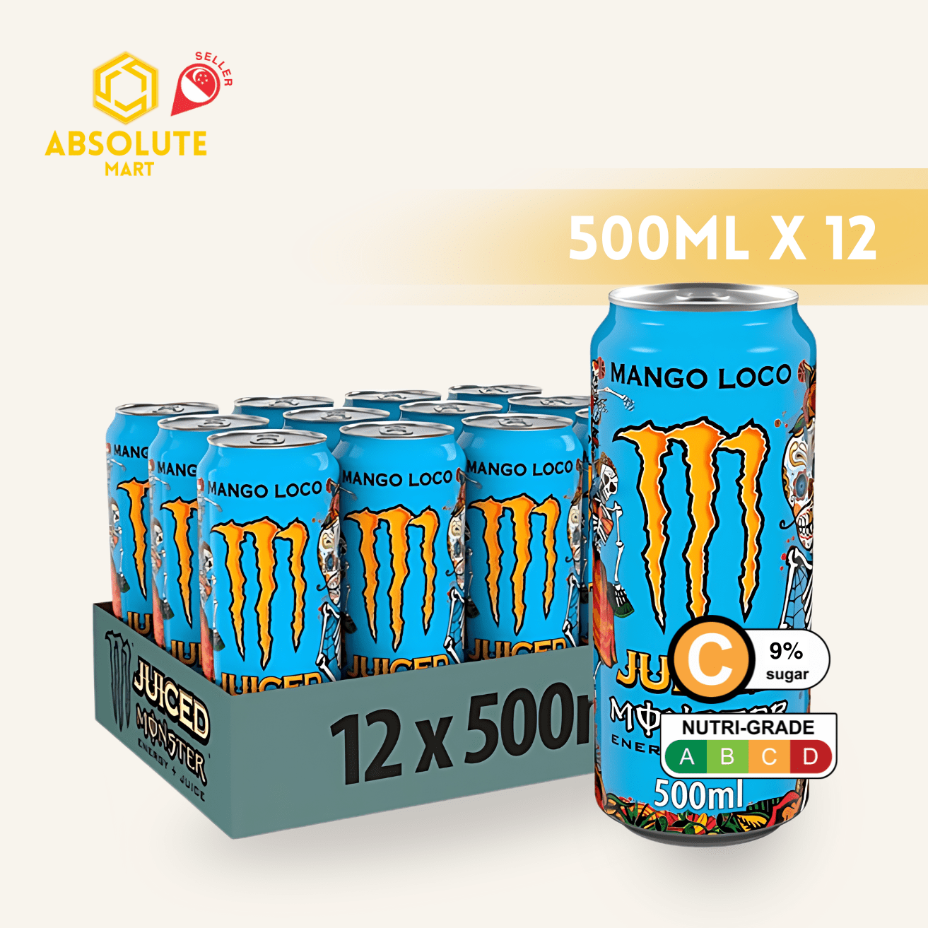 MONSTER MANGO LOCO EUROPE 500ML X 12 (CAN) - ABSOLUTE MARTMONSTER MANGO LOCO EUROPE 500ML X 12 (CAN)Energy Drinks