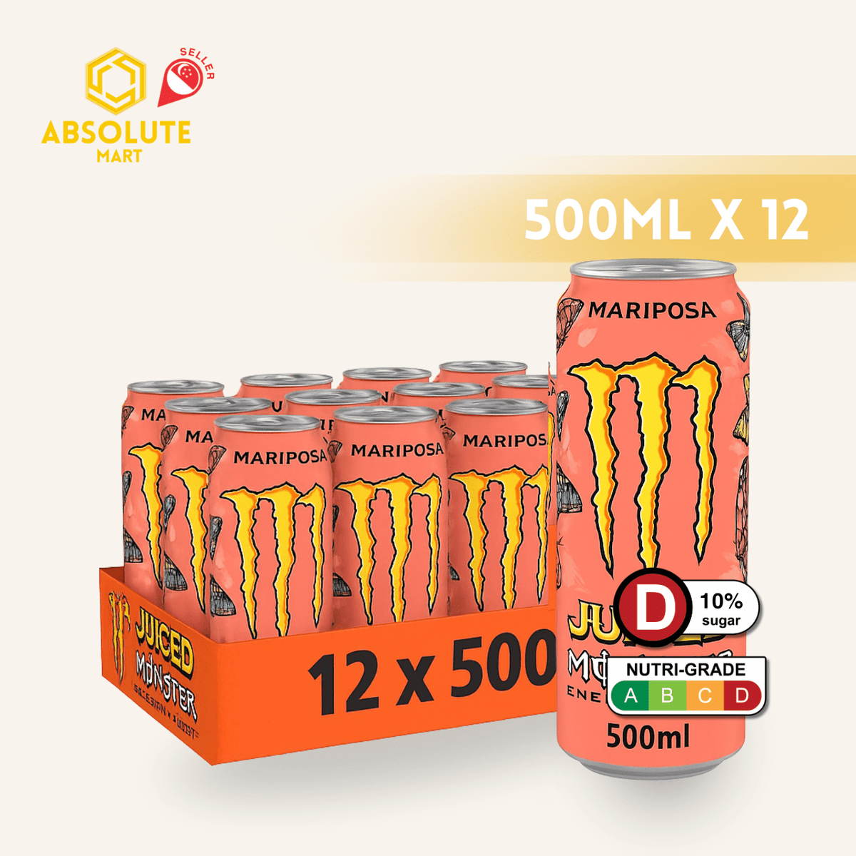 MONSTER MARIPOSA 500ML X 12 (CAN) - ABSOLUTE MARTMONSTER MARIPOSA 500ML X 12 (CAN)Energy Drinks