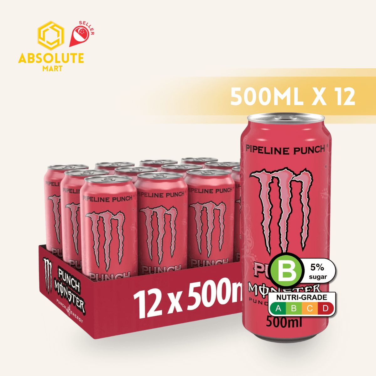 MONSTER PIPELINE PUNCH EUROPE 500ML X 12 (CAN) - ABSOLUTE MARTMONSTER PIPELINE PUNCH EUROPE 500ML X 12 (CAN)Energy Drinks